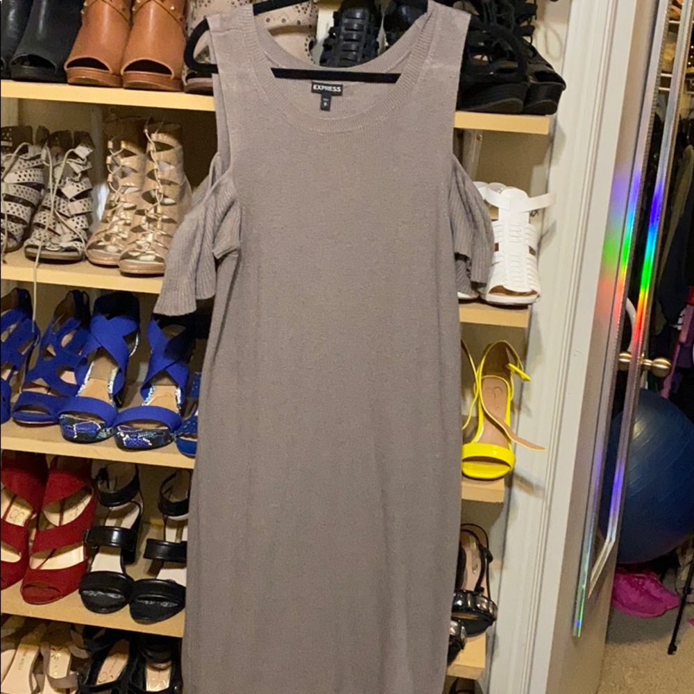 Express cold shoulder sweater dress